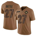 C.Bengals #27 Jordan Battle Player Brown Salute To Service Limited Football Jersey