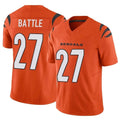 C.Bengals #27 Jordan Battle Player Orange Vapor F.U.S.E. Limited Football Jersey