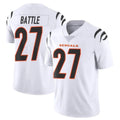 C.Bengals #27 Jordan Battle Player White Vapor Limited Football Jersey