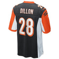 C.Bengals #28 Corey Dillon Player Black Game Football Jersey