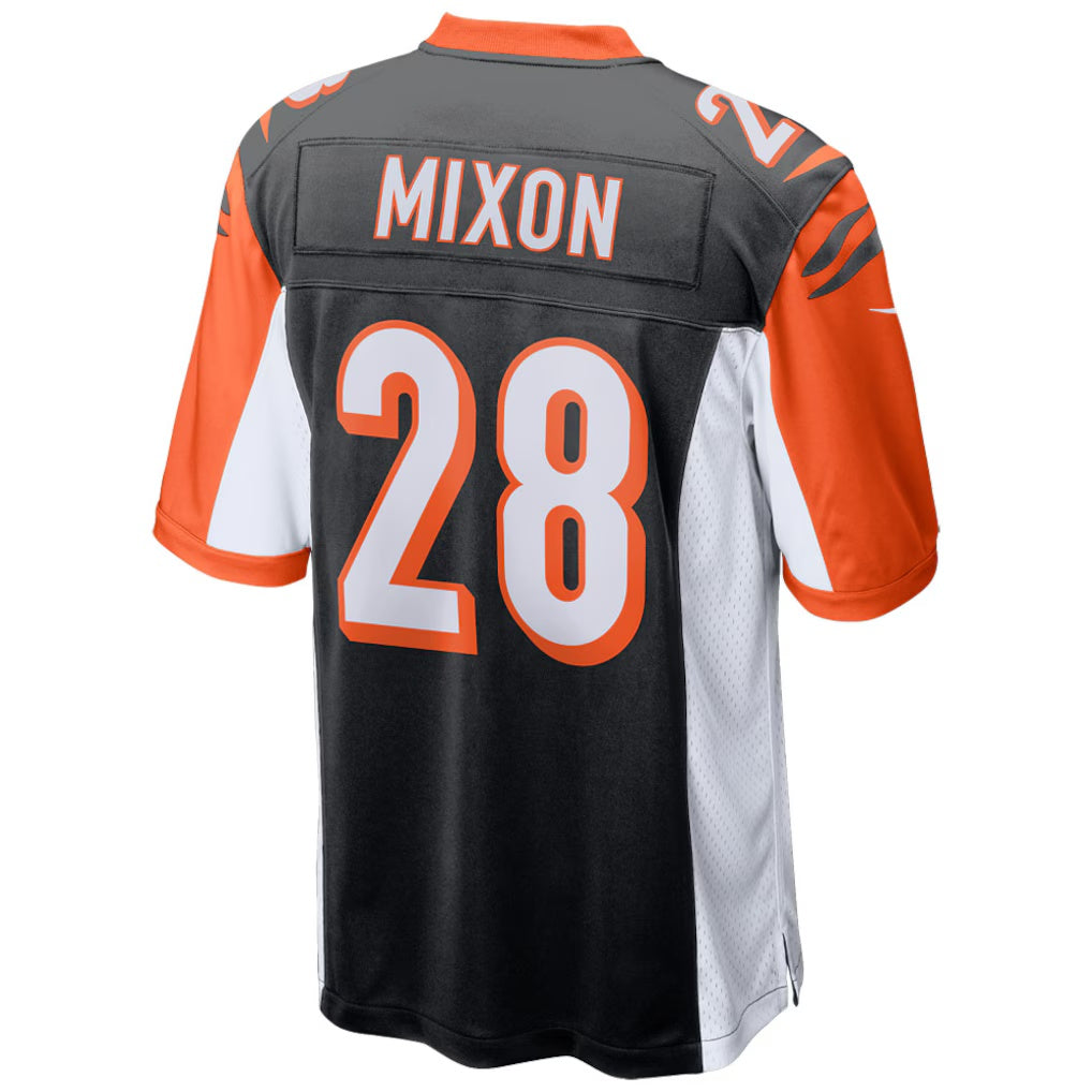 C.Bengals #28 Joe Mixon Black Game Player Football Jersey