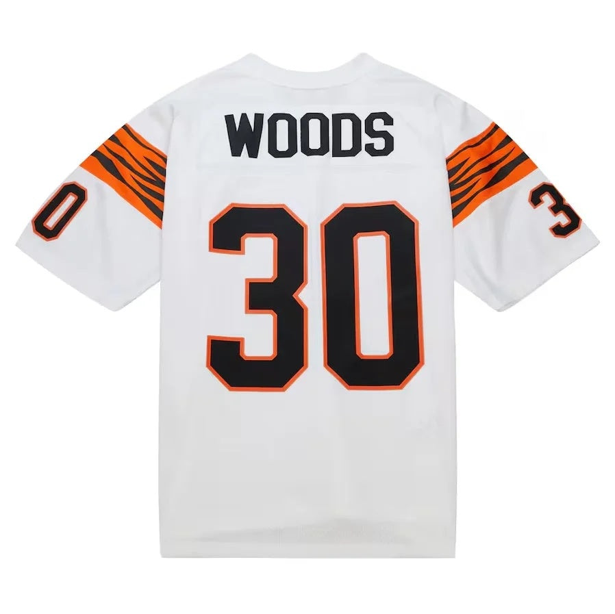 C.Bengals #30 Ickey Woods Legacy Replica Player Jersey - White American Football Jersey