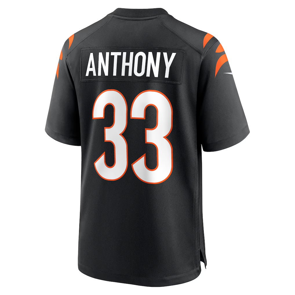 C.Bengals #33 Daijahn Anthony Black Game Football Jersey