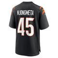 C.Bengals #45 Maema Njongmeta Black Game Football Jersey