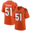 C.Bengals #51 Isaiah Foskey Player Orange Home Game Football Jersey