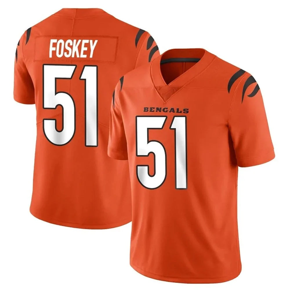 C.Bengals #51 Isaiah Foskey Player Orange Vapor Limited Football Jersey