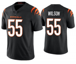 C.Bengals #55 Logan Wilson 2021 Black New Vapor Untouchable Limited Stitched Football Jersey