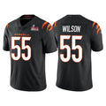 C.Bengals #55 Logan Wilson 2022 Black SB LVI Vapor Limited Stitched Football Jersey