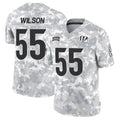 C.Bengals #55 Logan Wilson Player Arctic Camo Salute to Service Limited Football Jersey