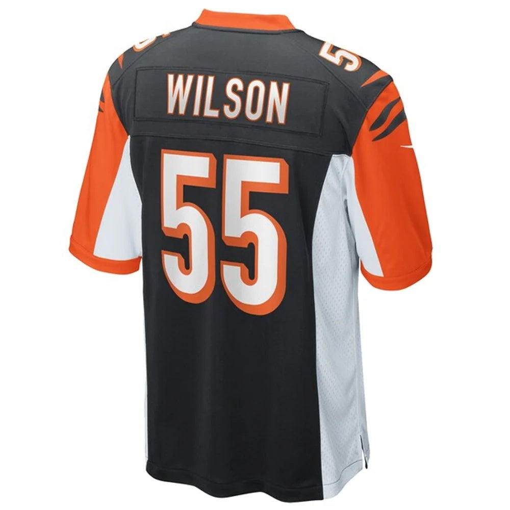 C.Bengals #55 Logan Wilson Player Black Game Football Jersey