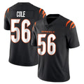 C.Bengals #56 Myles Cole Player Black Vapor Limited Football Jersey