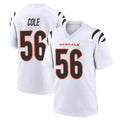 C.Bengals #56 Myles Cole Player White Home Game Football Jersey