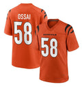 C.Bengals #58 Joseph Ossai Orange Football Stitched Game Football Jersey