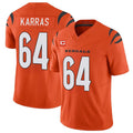 C.Bengals #64 Ted Karras Orange 2024 F.U.S.E With 3-star C Patch Vapor Untouchable Limited Stitched Football Jersey