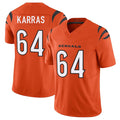 C.Bengals #64 Ted Karras Orange 2025 F.U.S.E. Vapor Untouchable Limited Stitched Football Jersey