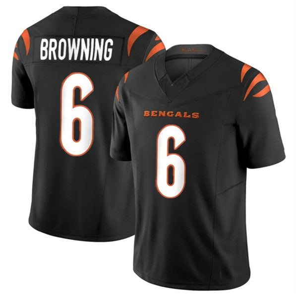 C.Bengals #6 Jake Browning Black 2023 F.U.S.E. Vapor Untouchable Limited Stitched Football Jersey