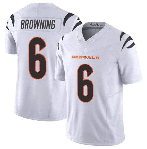 C.Bengals #6 Jake Browning White 2023 F.U.S.E. Vapor Untouchable Limited Stitched Football Jersey