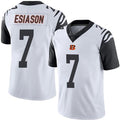 C.Bengals #7 Boomer Esiason White Stitched Limited Rush Football Jersey
