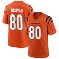 C.Bengals #80 Andrei Iosivas Player Orange Home Game Football Jersey