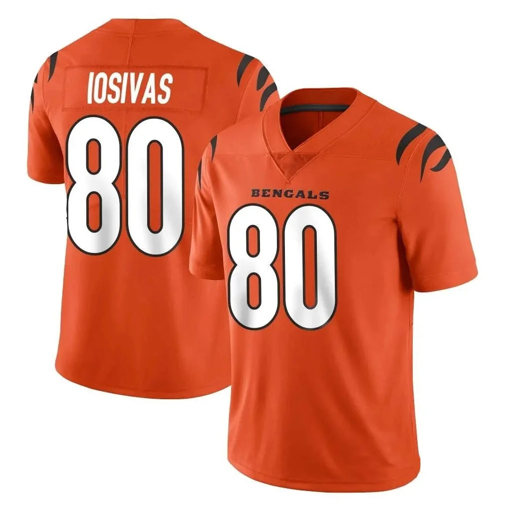 C.Bengals #80 Andrei Iosivas Player Orange Vapor Limited Game Football Jersey