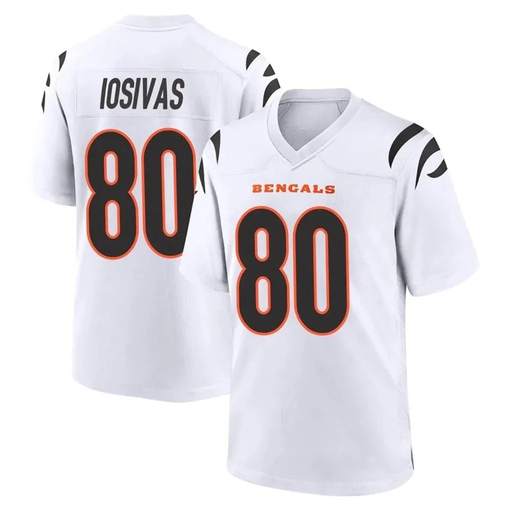C.Bengals #80 Andrei Iosivas Player White Home Game Football Jersey