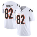 C.Bengals #82 Mitchell Tinsley Player Vapor Limited White Football Jersey