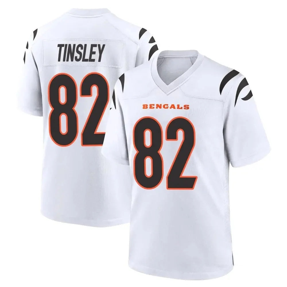 C.Bengals #82 Mitchell Tinsley Player White Home Game Football Jersey