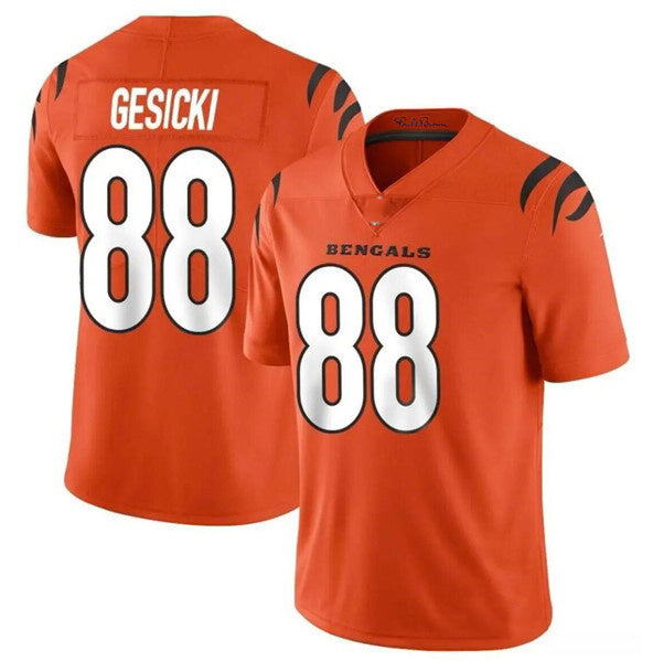 C.Bengals #88 Mike Gesicki Orange Vapor Untouchable Limited Stitched Football Jersey