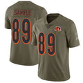 C.Bengals #89 Drew Sample Olive Stitched Limited 2017 Salute To Service Football Jersey