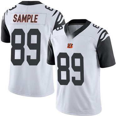 C.Bengals #89 Drew Sample White Stitched Football Limited Rush Football Jersey