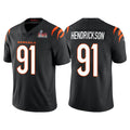 C.Bengals #91 Trey Hendrickson 2022 Black SB LVI Vapor Limited Stitched Football Jersey