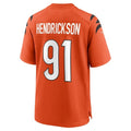 C.Bengals #91 Trey Hendrickson Player Orange Home Game Football Jersey