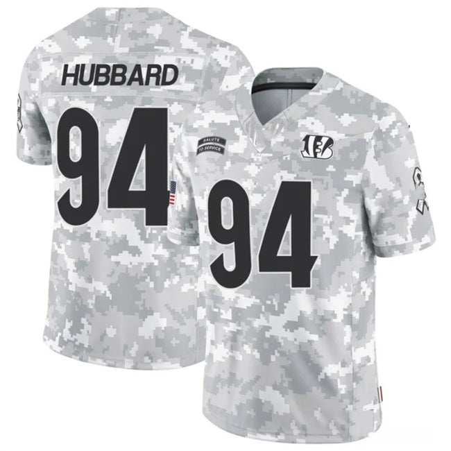 C.Bengals #94 Sam Hubbard 2024 F.U.S.E Arctic Camo Salute To Service Limited Stitched Football Jersey