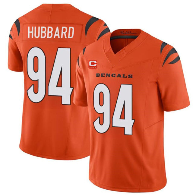 C.Bengals #94 Sam Hubbard Orange 2024 F.U.S.E With 4-star C Patch Vapor Untouchable Limited Stitched Football Jersey