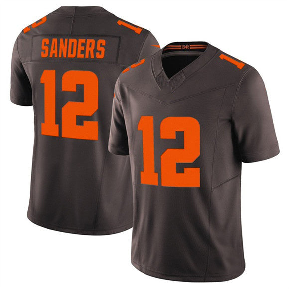 C.Browns #12 Shedeur Sanders Brown 2025 F.U.S.E. Alpha Dawg Limited Stitched Football Jersey