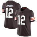 C.Browns #12 Shedeur Sanders Brown 2025 Vapor Limited Stitched Football Jersey