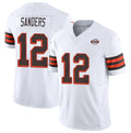 C.Browns #12 Shedeur Sanders White 2025 Draft 1946 Collection F.U.S.E. Vapor Limited Stitched Football Jersey