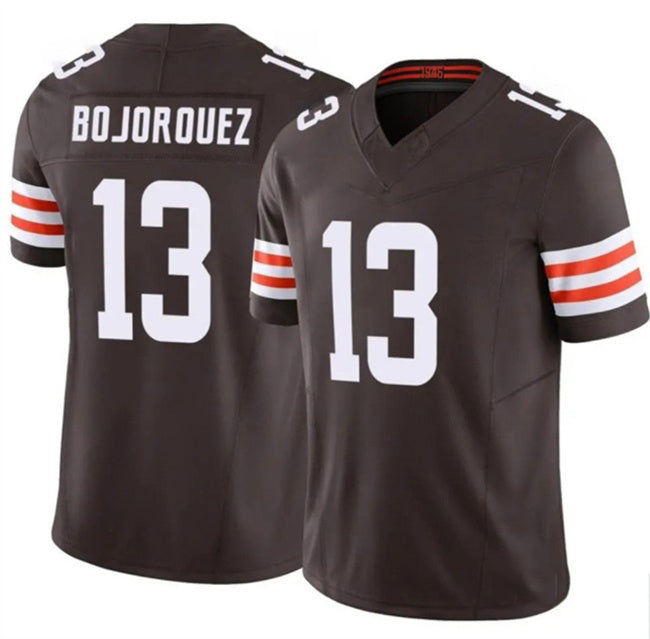 C.Browns #13 Corey Bojorquez Brown F.U.S.E. Vapor Limited Stitched Football Jersey