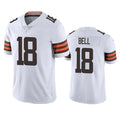 C.Browns #18 David Bell White Vapor Untouchable Limited Stitched Football Jersey