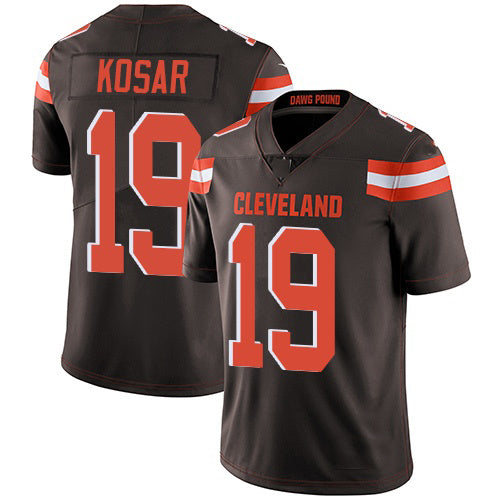 C.Browns #19 Bernie Kosar Brown Team Color Stitched Vapor Untouchable Limited Football Jersey