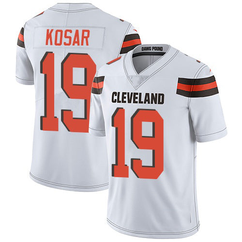C.Browns #19 Bernie Kosar White Stitched Vapor Untouchable Limited Football Jersey
