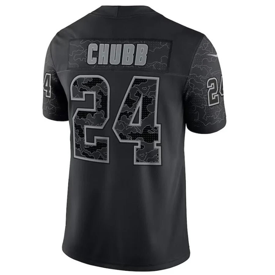 C.Browns #24 Nick Chubb Black Player Game Stitched Football Jersey