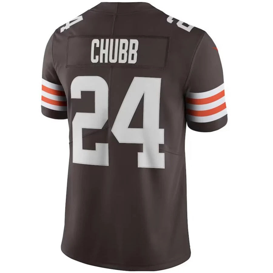 C.Browns #24 Nick Chubb Brown 1946 Collection Alternate Vapor Limited Football Jersey
