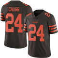 C.Browns #24 Nick Chubb Brown Stitched Limited Rush Football Jersey