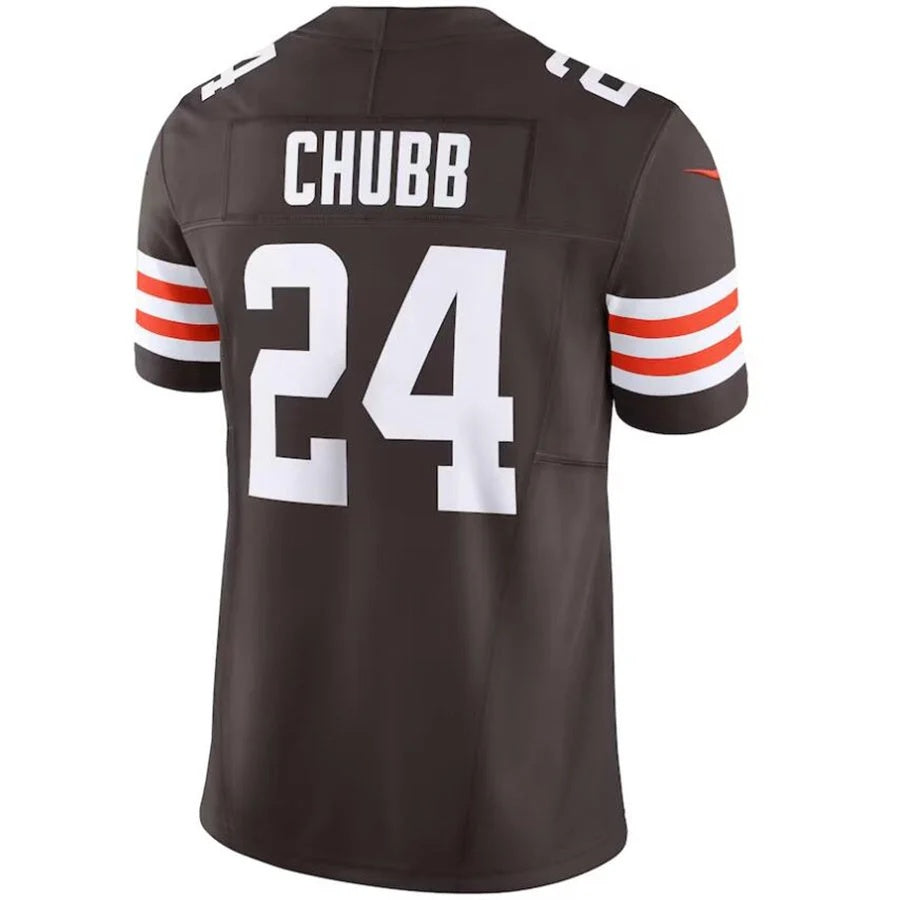 C.Browns #24 Nick Chubb Brown Vapor F.U.S.E. Limited Jersey American Stitched Football Jersey