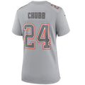 C.Browns #24 Nick Chubb Gray Stitched Player Game Football Jersey