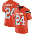 C.Browns #24 Nick Chubb Orange Alternate Stitched Vapor Untouchable Limited Football Jersey