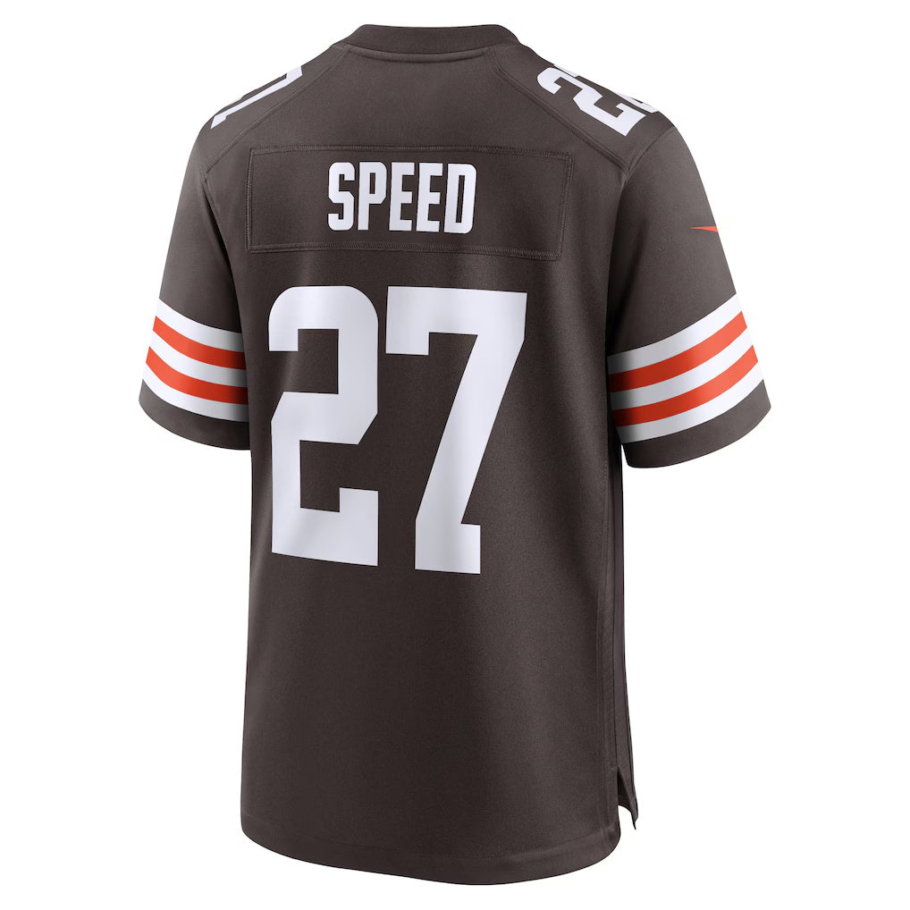 C.Browns #27 Ameer Speed Brown Team Game Football Jersey