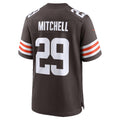 C.Browns #29 Cameron Mitchell Brown Team Game Football Jersey