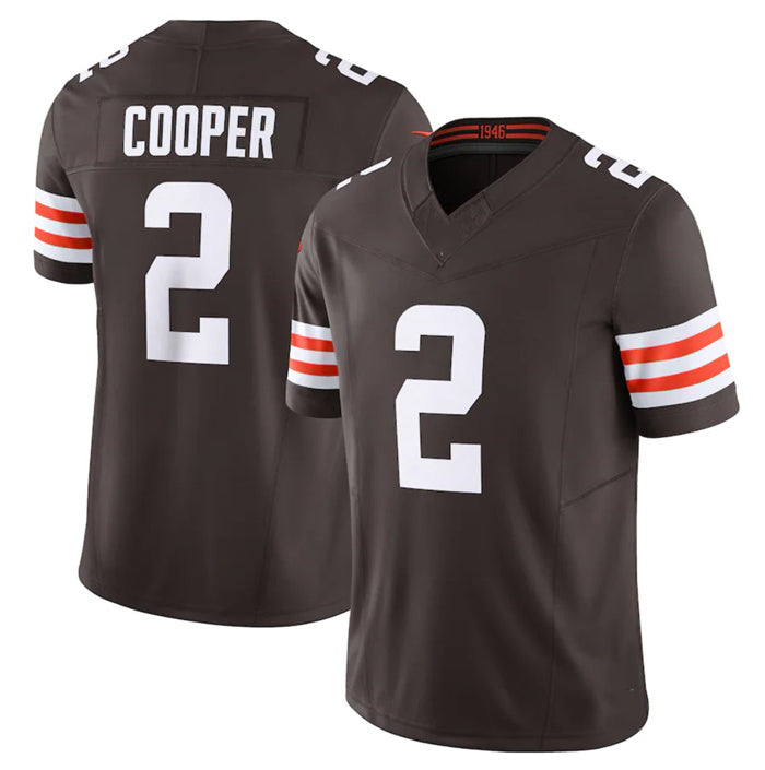 C.Browns #2 Amari Cooper Brown 2023 F.U.S.E. Vapor Untouchable Limited Stitched Football Jersey